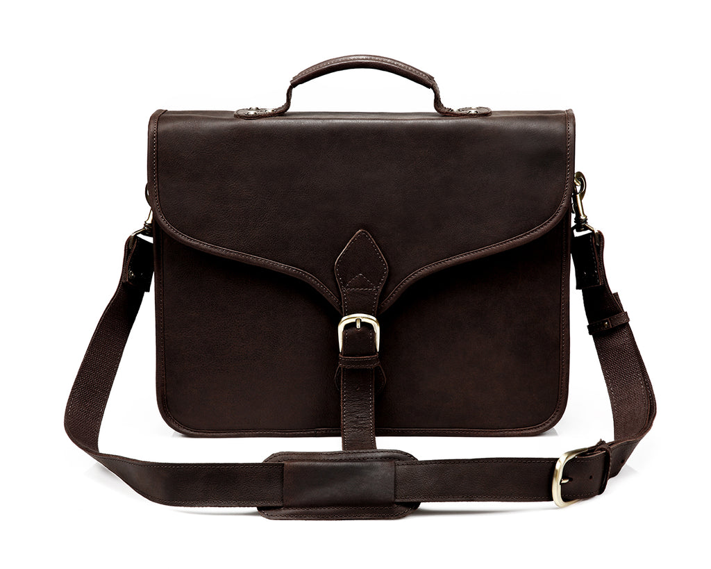 Slim Full Grain Leather Briefcase