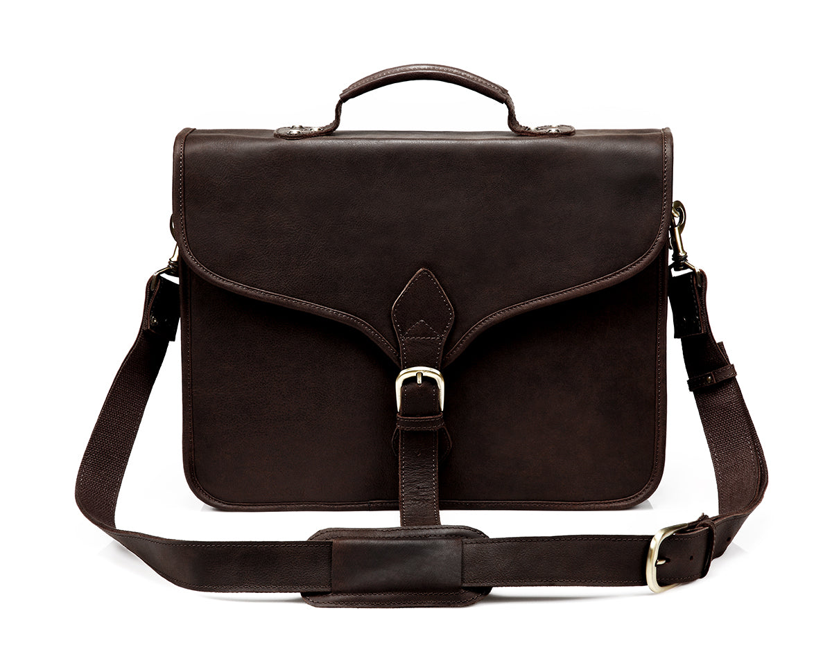 Slim Full Grain Leather Briefcase