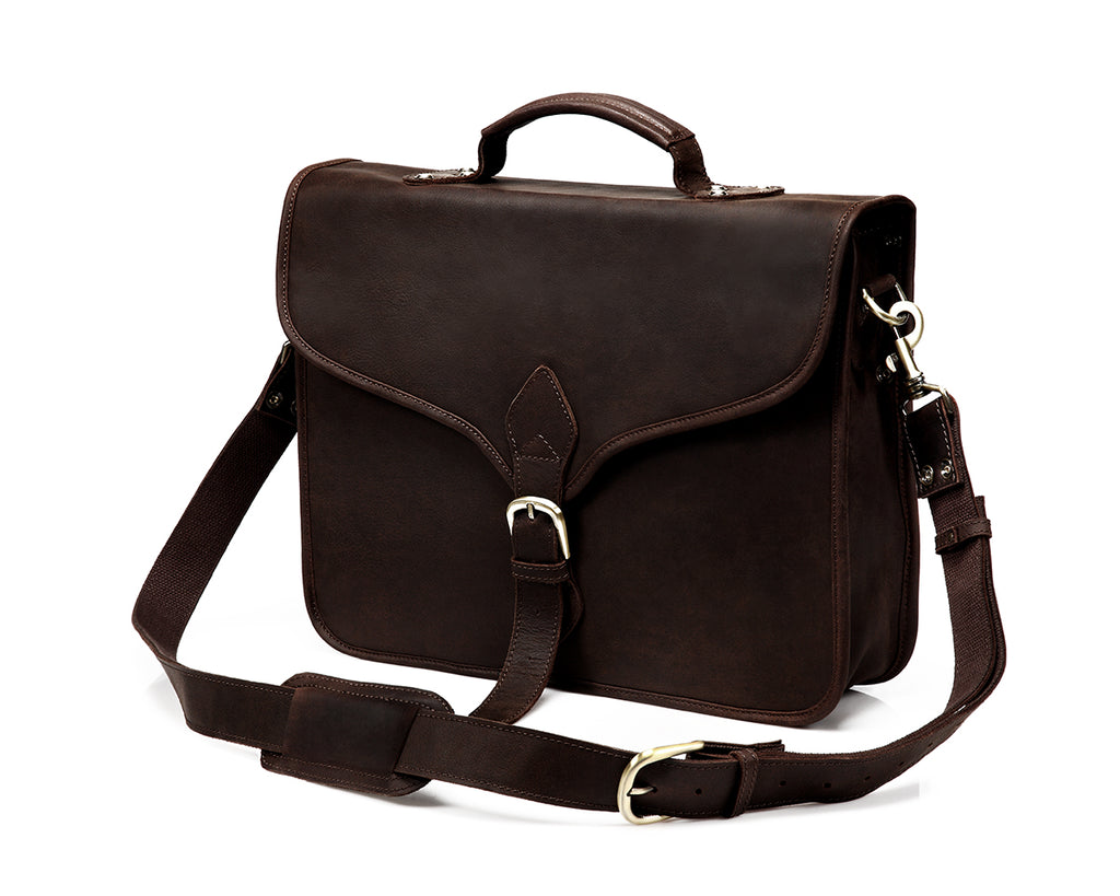 Slim Full Grain Leather Briefcase
