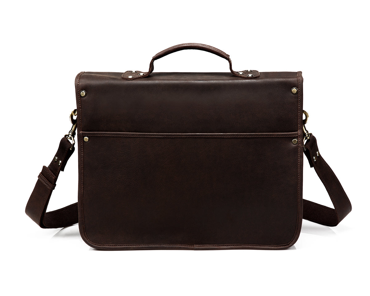 Slim Full Grain Leather Briefcase