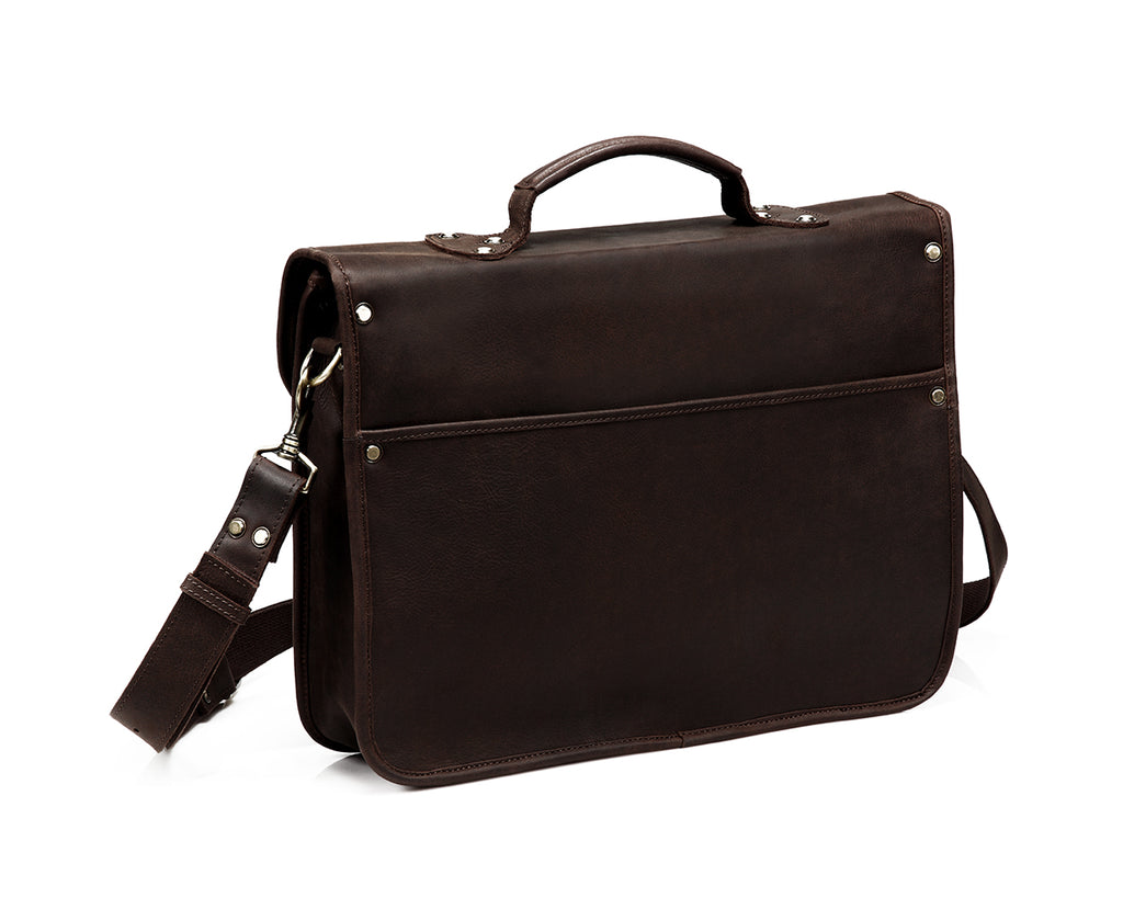 Slim Full Grain Leather Briefcase