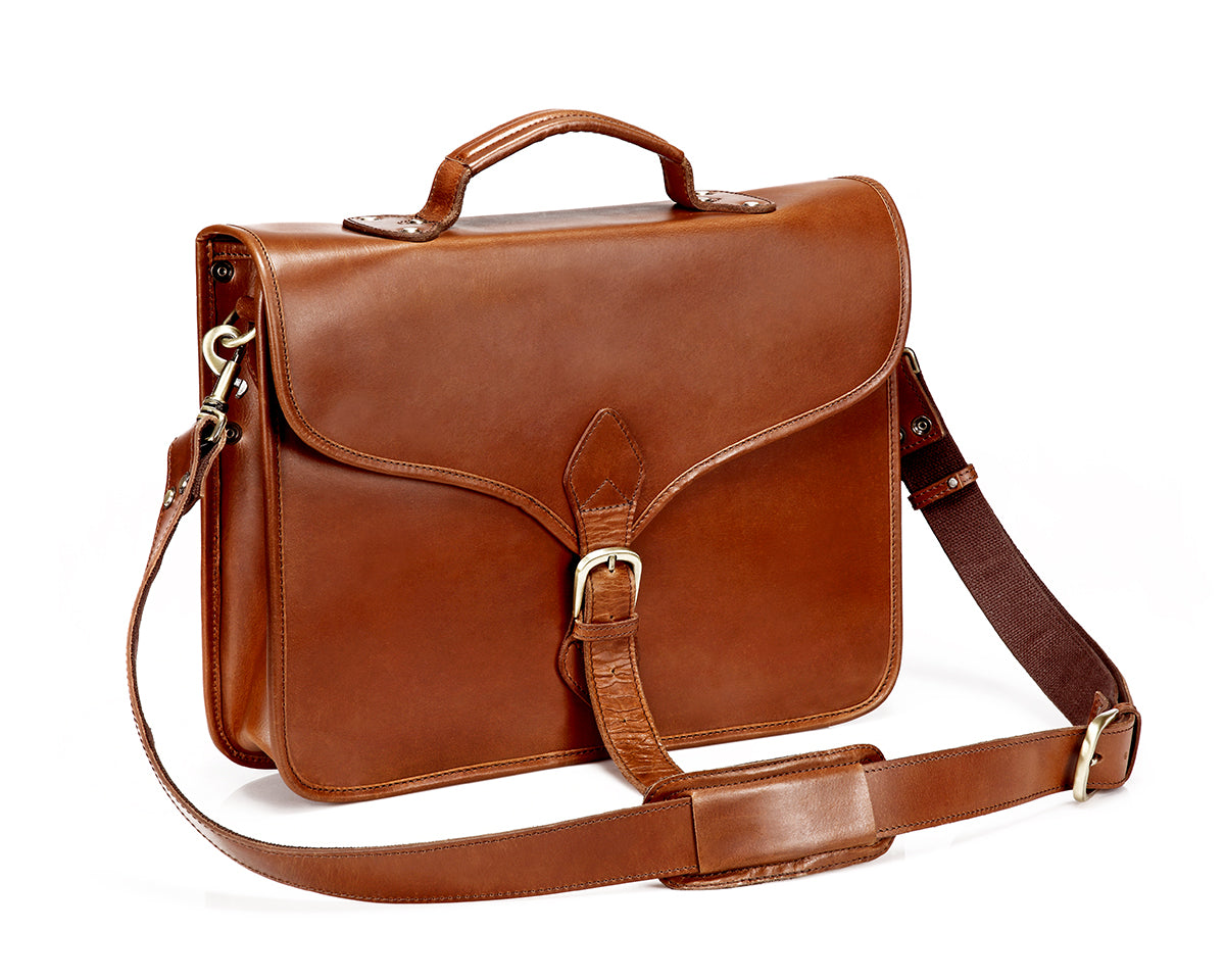 Slim Full Grain Leather Briefcase