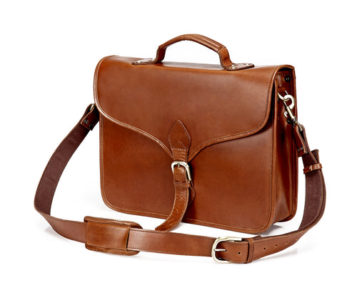 Slim Full Grain Leather Briefcase