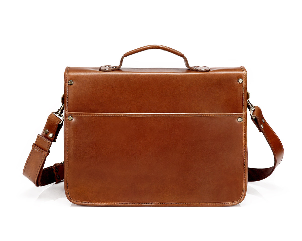 Slim Full Grain Leather Briefcase