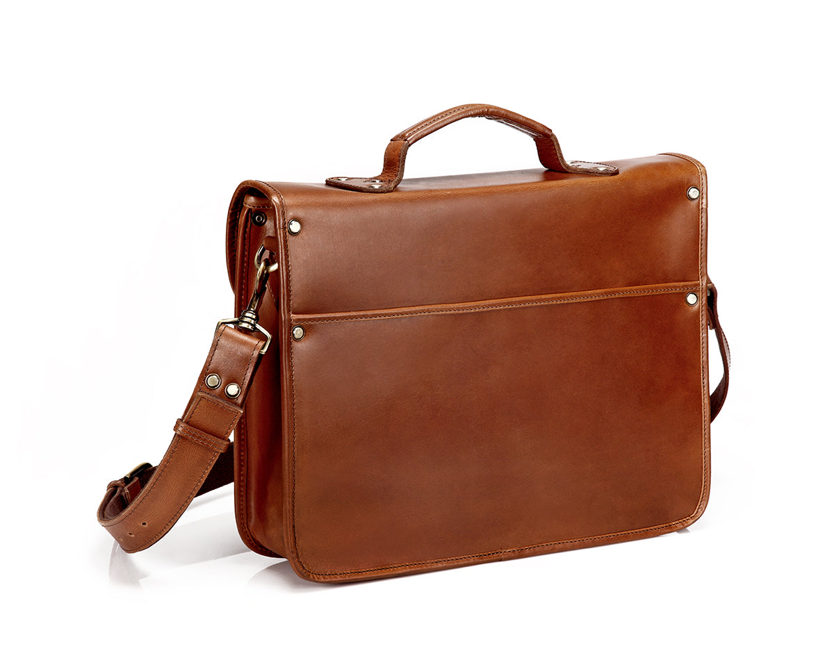 Slim Full Grain Leather Briefcase