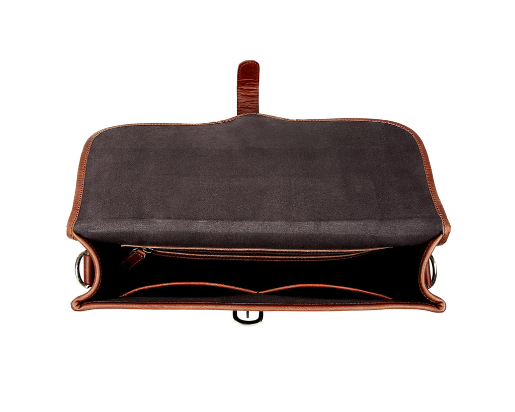 Slim Full Grain Leather Briefcase
