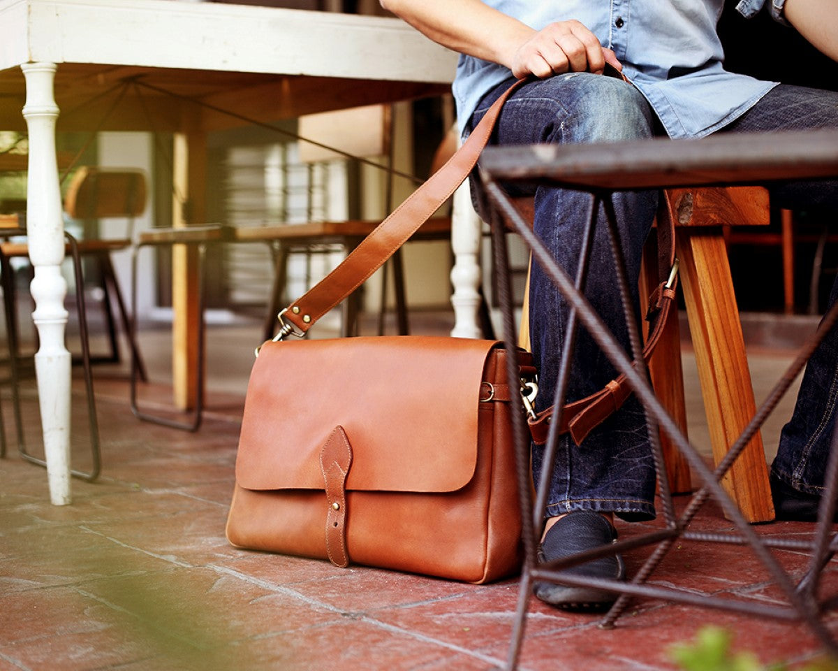 Full Grain Leather Messenger Bag